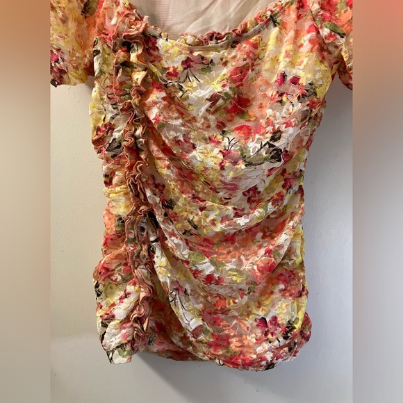 Women’s Lace Floral Casual Blouse Size S - Picture 8 of 11